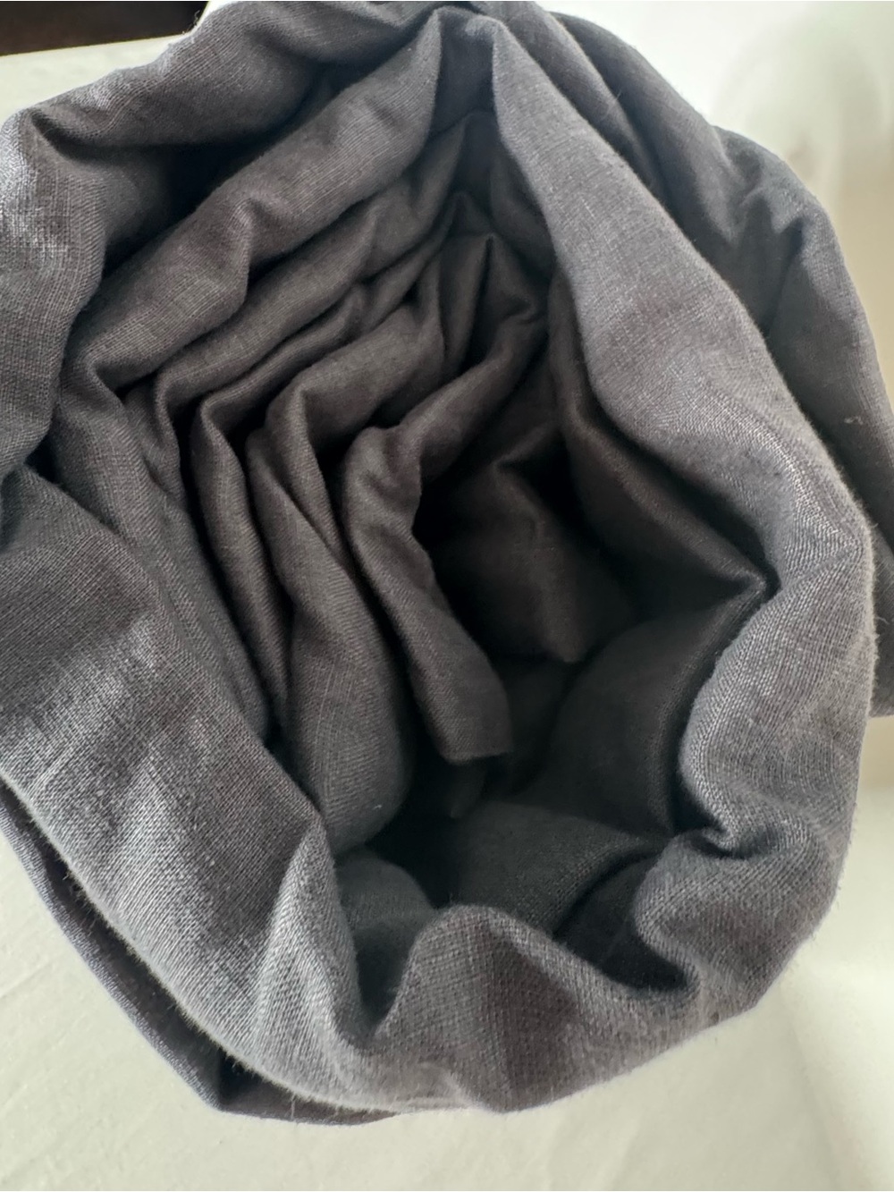 Quince European Linen Duvet Cover Queen Charcoal Gray 100% Linen - Picture 6 of 8